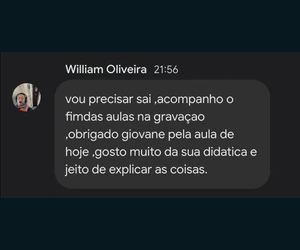 William Oliveira: Gosto muito da sua didática e jeito de explicar as coisas.
